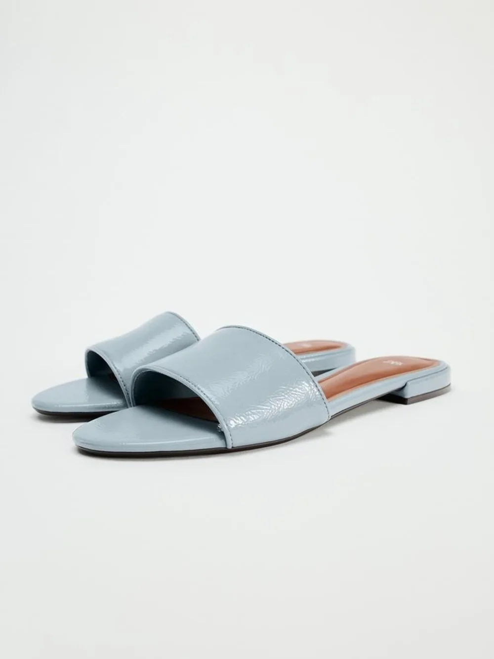 ✨️SALE✨️ Zara Patent Pale Blue Sandals - Picture 4 of 6